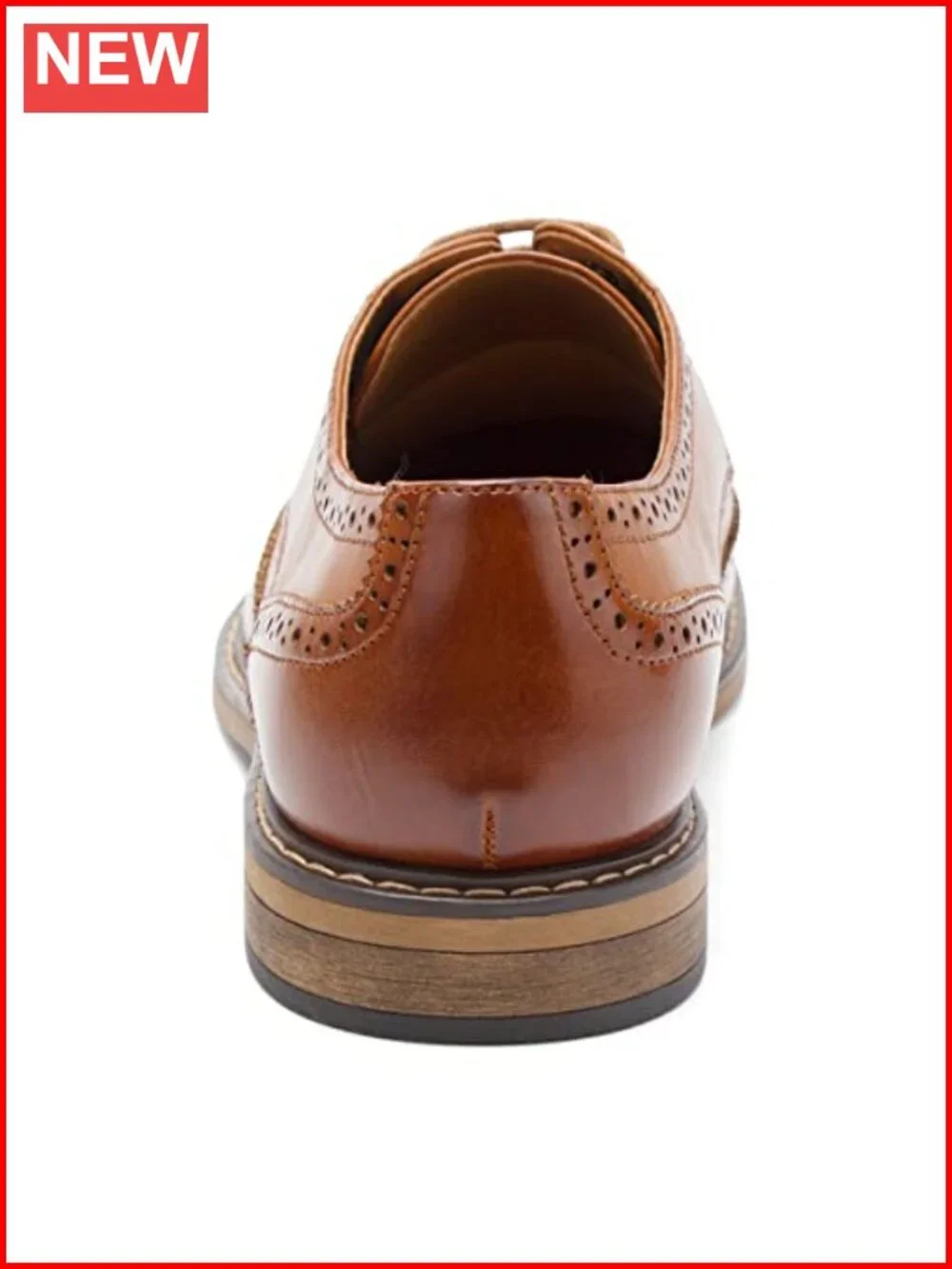 Men's Wingtip Lace-Up Dress Shoes Leather Oxfords Business Casual